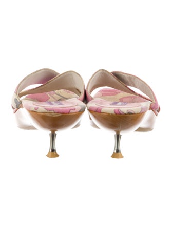 Emilio Pucci Canvas Printed Slides