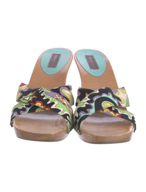 Emilio Pucci Canvas Floral Print Slides