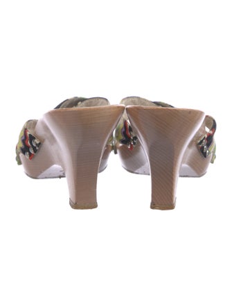 Emilio Pucci Canvas Floral Print Slides
