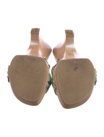 Emilio Pucci Canvas Floral Print Slides