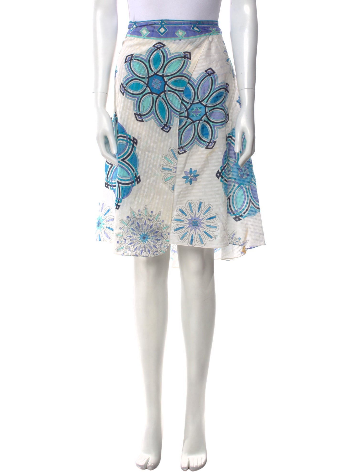 Emilio Pucci Floral Print Knee-Length Skirt