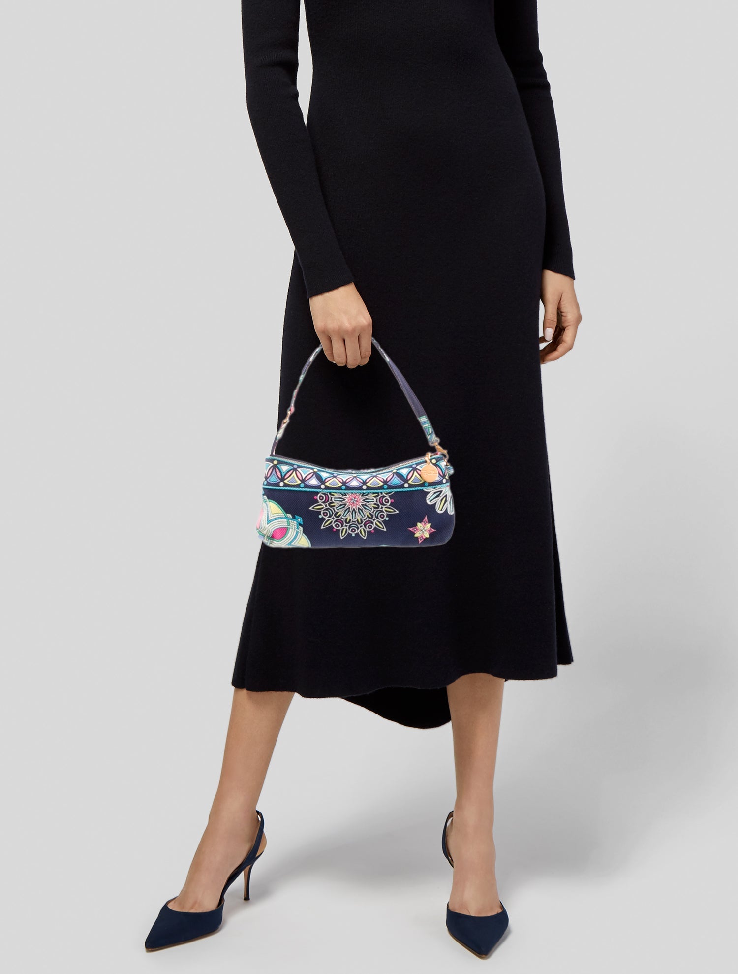 Emilio Pucci Canvas Top Handle Bag