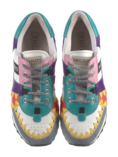 Emilio Pucci Leather Printed Sneakers