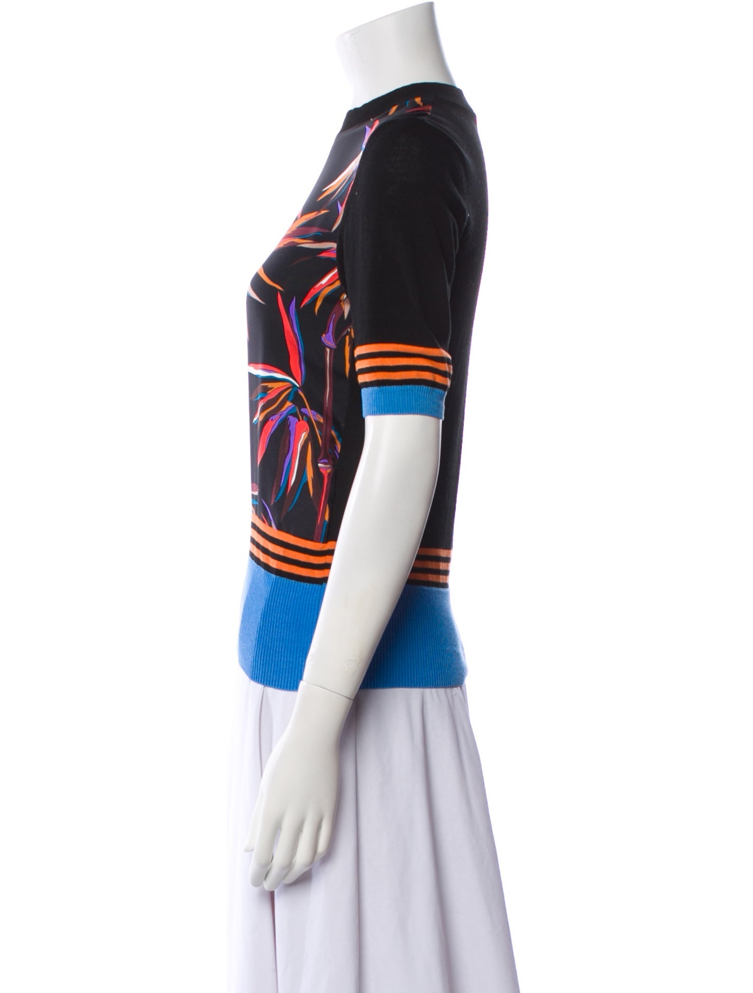 Emilio Pucci Silk Striped T-Shirt
