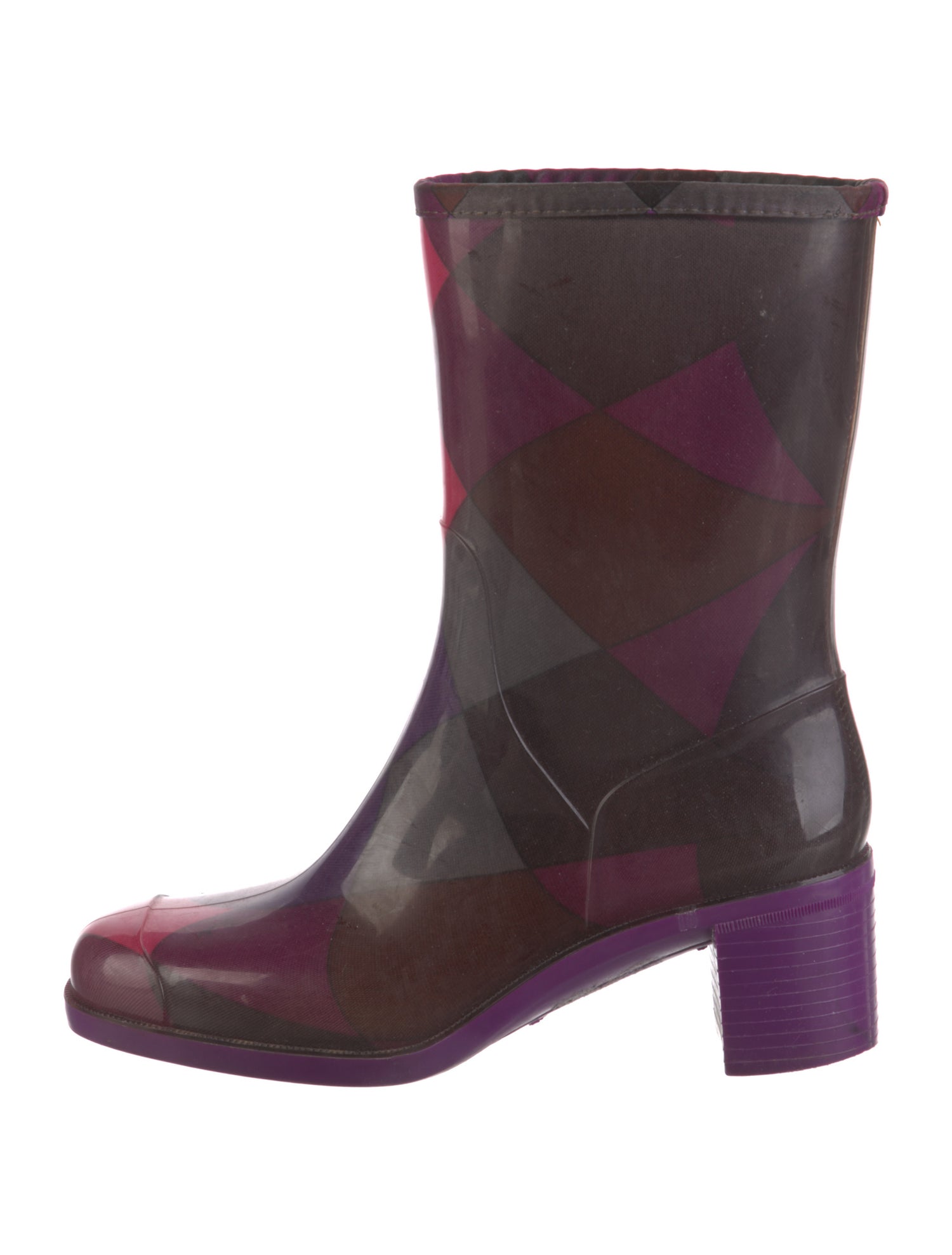Emilio Pucci Rubber Printed Rain Boots