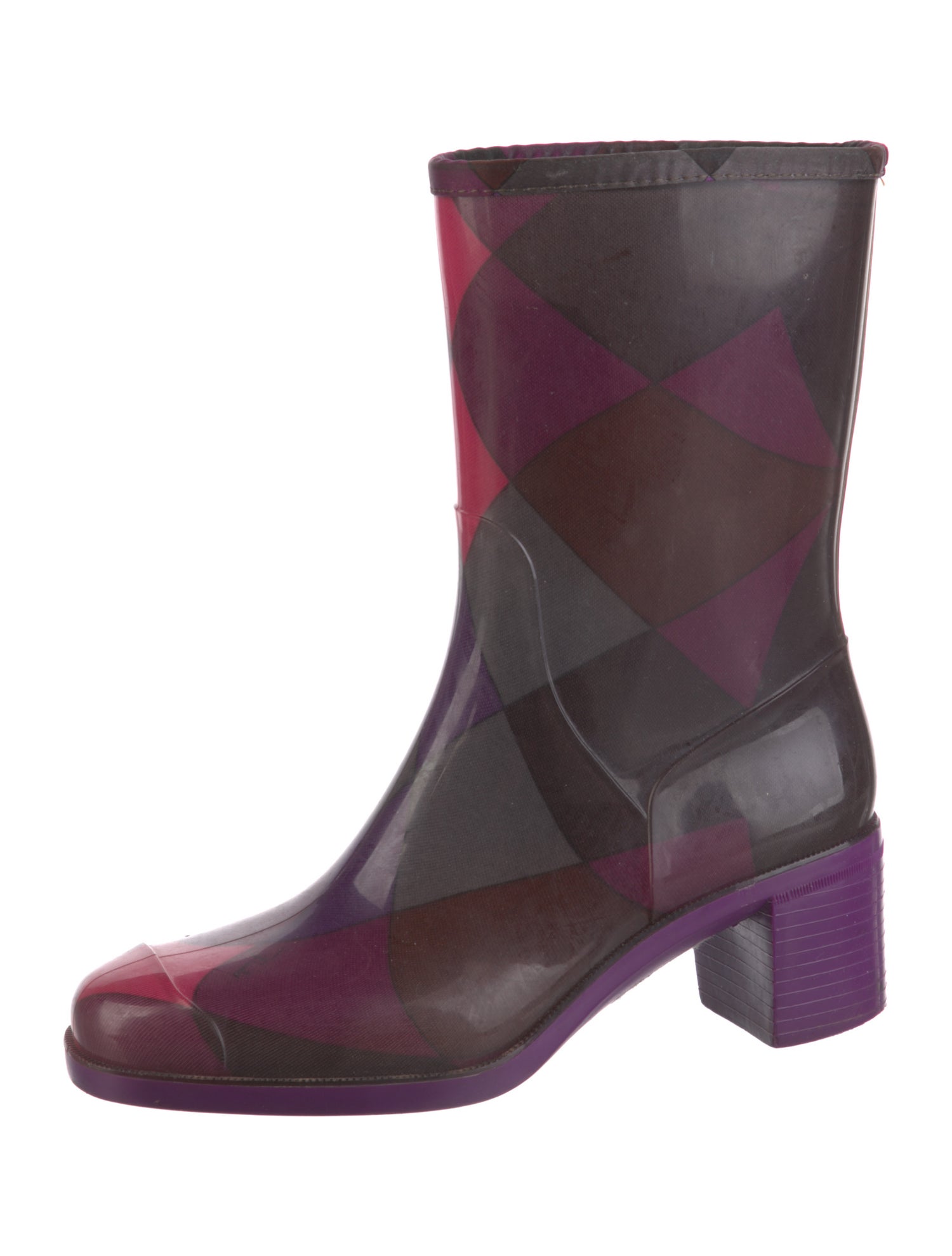 Emilio Pucci Rubber Printed Rain Boots