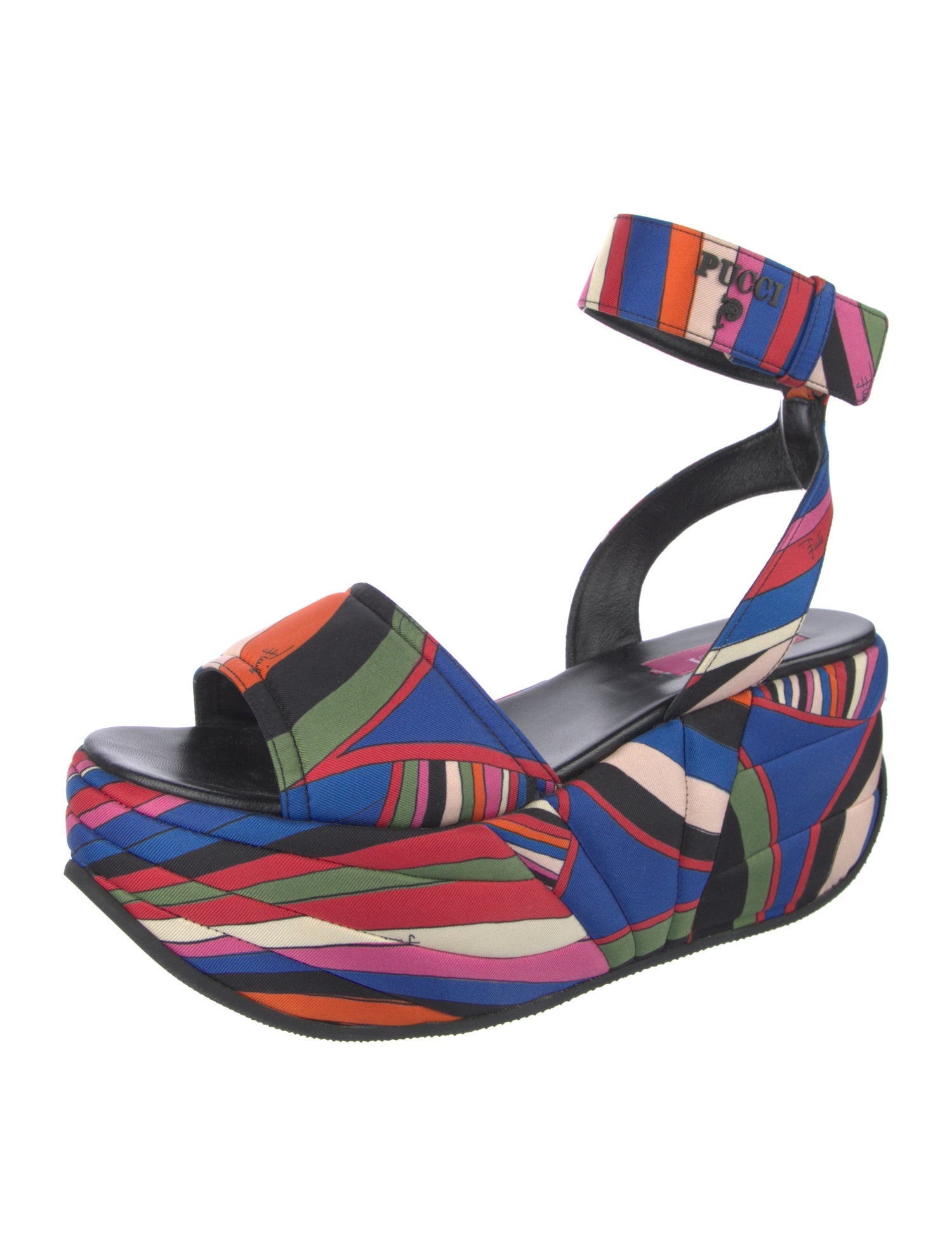 Emilio Pucci Printed Slingback Sandals