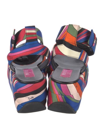 Emilio Pucci Printed Slingback Sandals