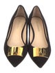 Emilio Pucci Suede Bow Accents Ballet Flats
