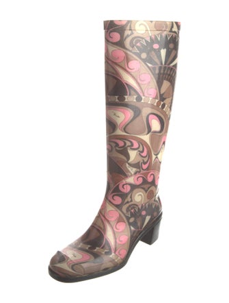 Emilio Pucci Rubber Printed Rain Boots