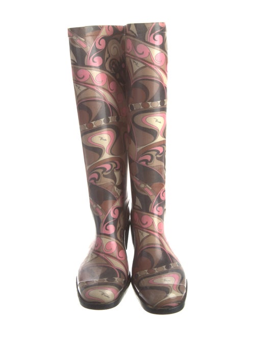 Emilio Pucci Rubber Printed Rain Boots