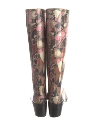 Emilio Pucci Rubber Printed Rain Boots