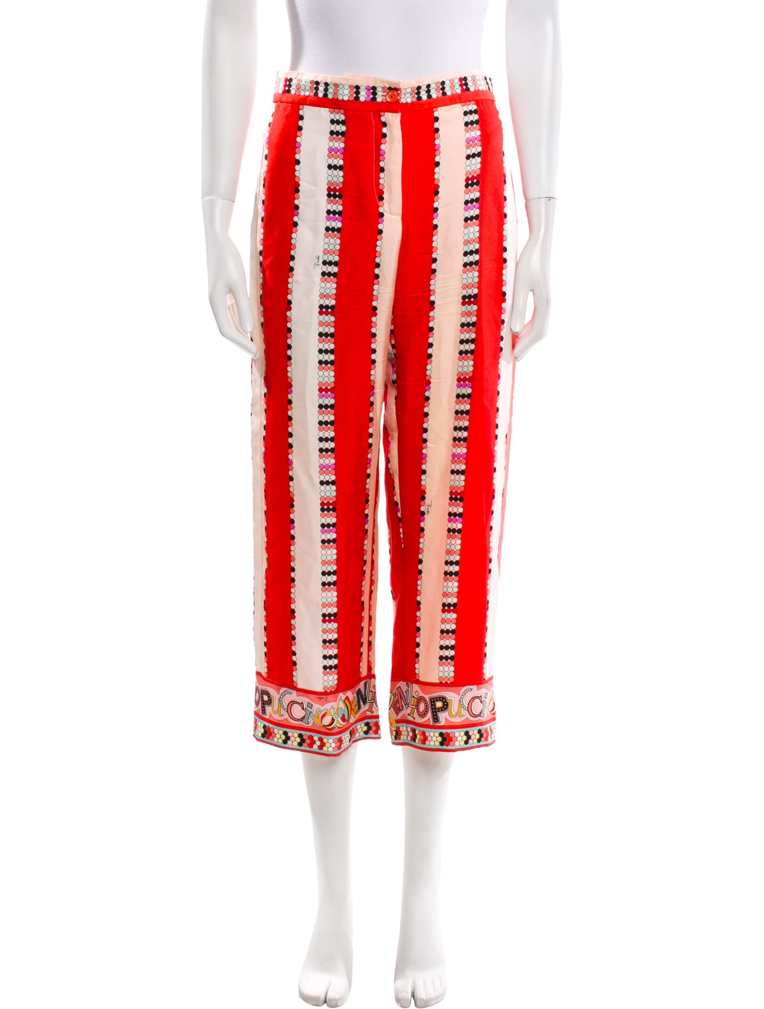 Emilio Pucci Silk Wide Leg Pants