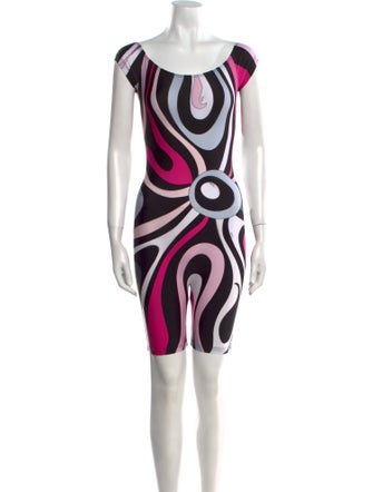 Emilio Pucci Printed Scoop Neck Romper