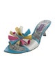 Emilio Pucci Leather Printed Slides