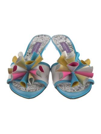 Emilio Pucci Leather Printed Slides