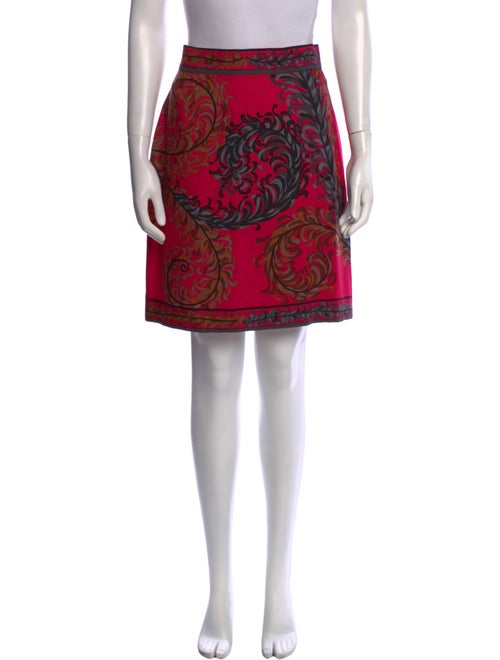 Emilio Pucci Floral Print Knee-Length Skirt