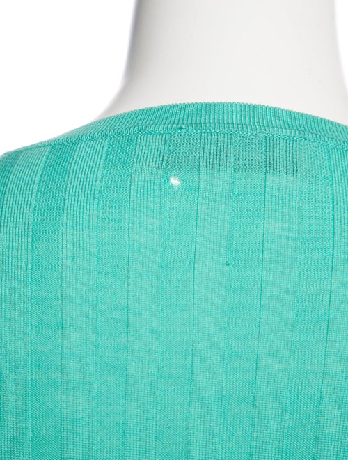 Emilio Pucci Virgin Wool Crew Neck Button-Up Top