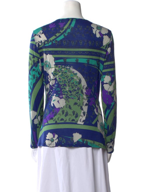 Emilio Pucci Wool Floral Print Blouse