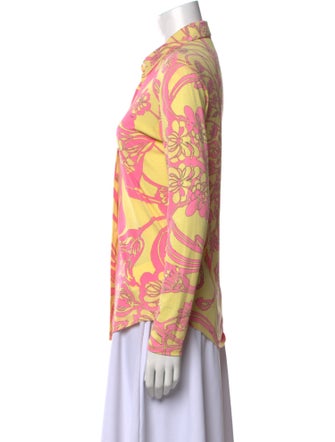 Emilio Pucci Silk Printed Button-Up Top
