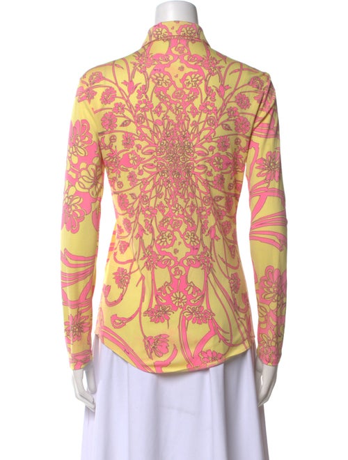 Emilio Pucci Silk Printed Button-Up Top