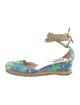 Emilio Pucci Canvas Printed D'Orsay Pumps