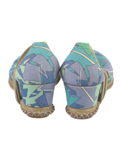 Emilio Pucci Canvas Printed D'Orsay Pumps