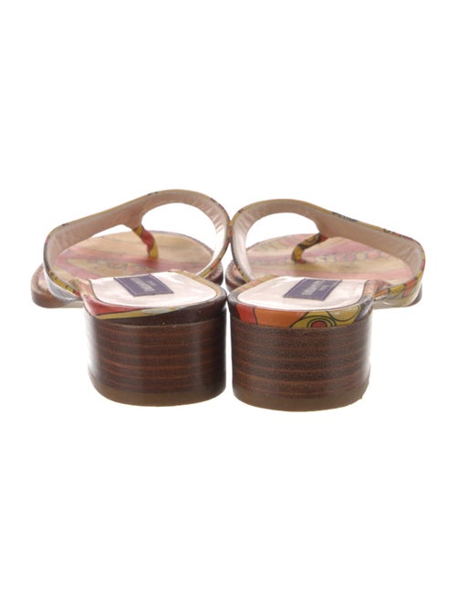 Emilio Pucci Patent Leather Striped Slides