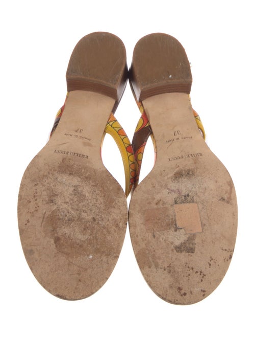 Emilio Pucci Patent Leather Striped Slides