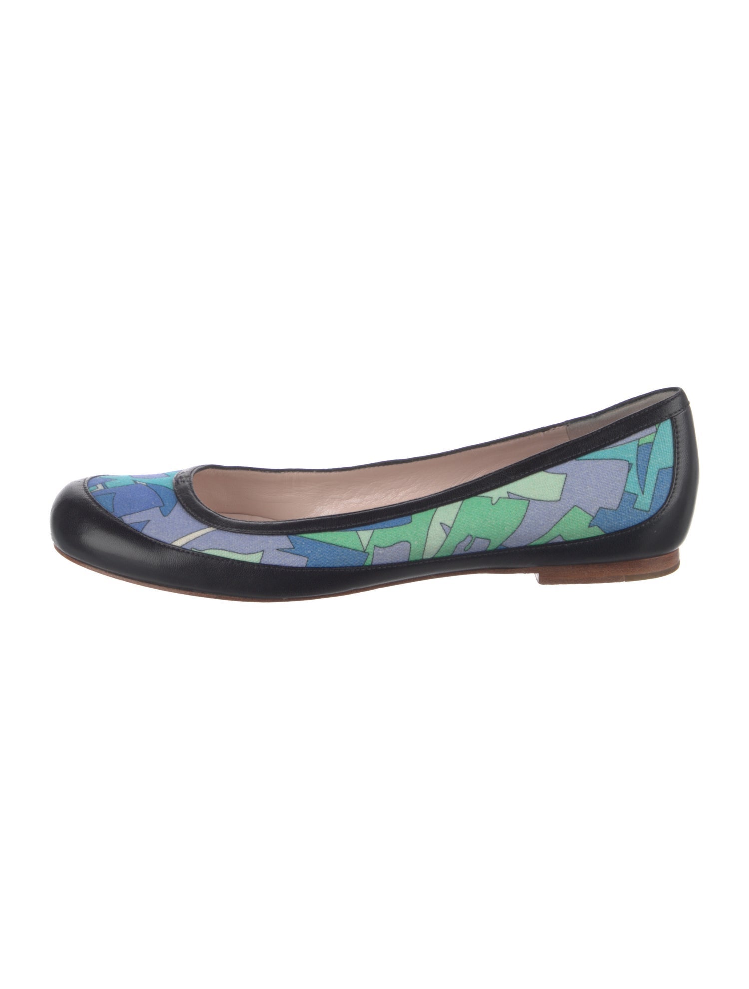 Emilio Pucci Canvas Printed Ballet Flats