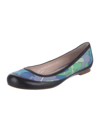 Emilio Pucci Canvas Printed Ballet Flats