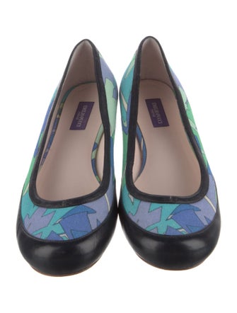 Emilio Pucci Canvas Printed Ballet Flats