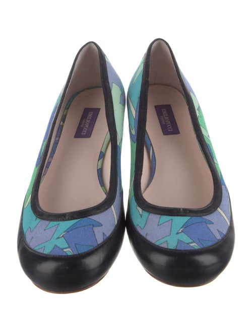 Emilio Pucci Canvas Printed Ballet Flats