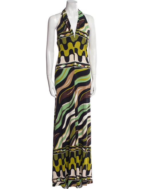 Emilio Pucci Printed V-Neck Jumpsuit
