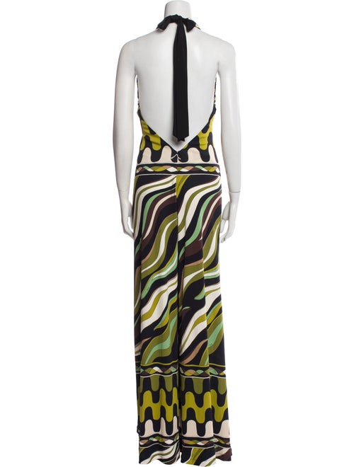 Emilio Pucci Printed V-Neck Jumpsuit