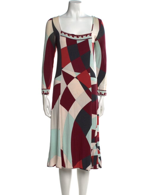 Emilio Pucci Printed Midi Length Dress