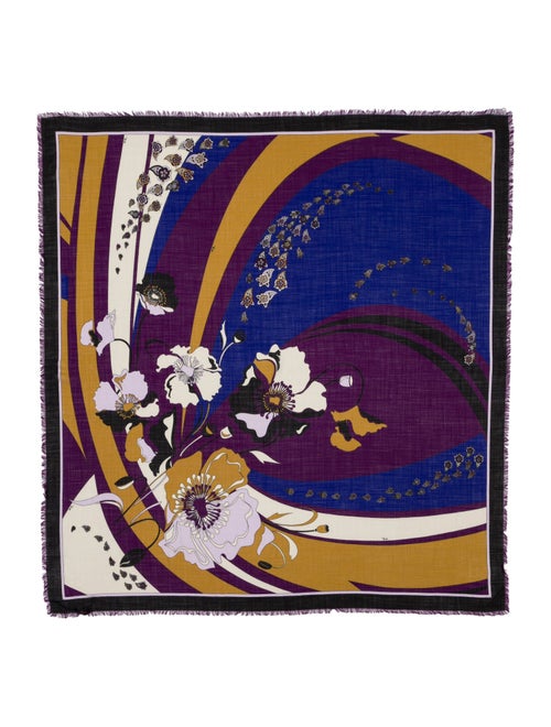 Emilio Pucci Virgin Wool Printed Shawl