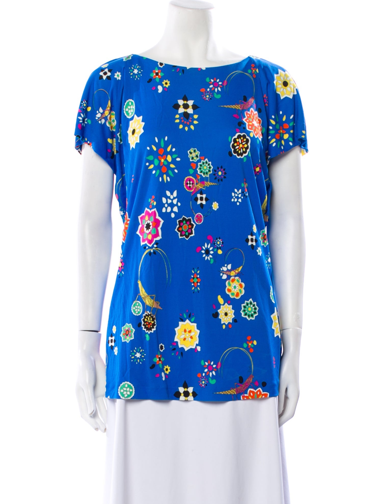 Emilio Pucci Printed Bateau Neckline T-Shirt