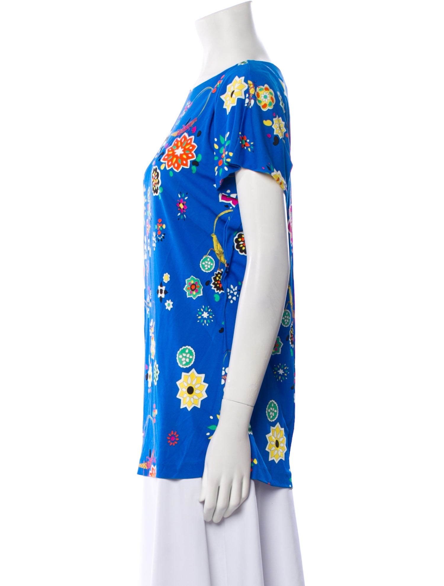 Emilio Pucci Printed Bateau Neckline T-Shirt