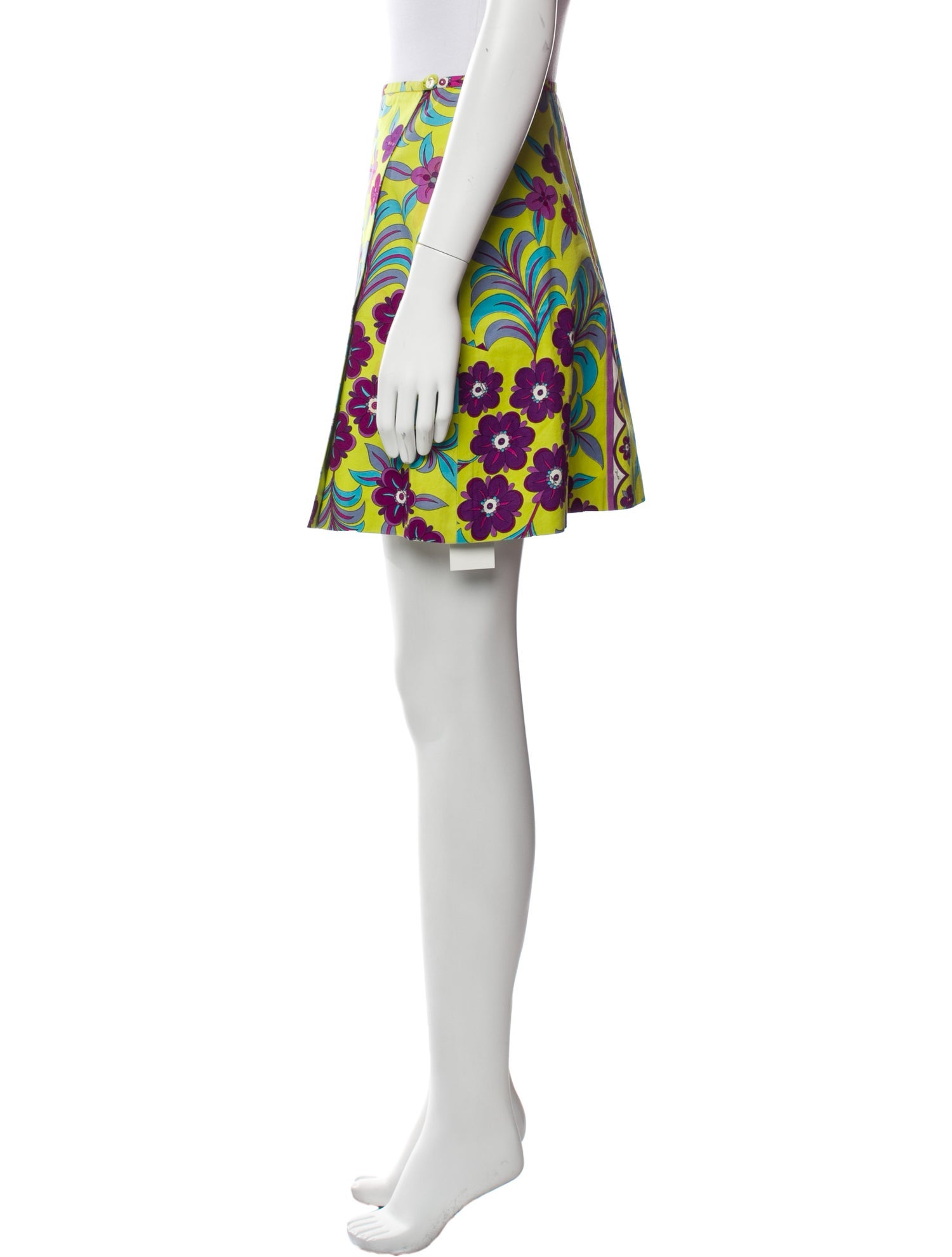 Emilio Pucci Floral Print Mini Skirt