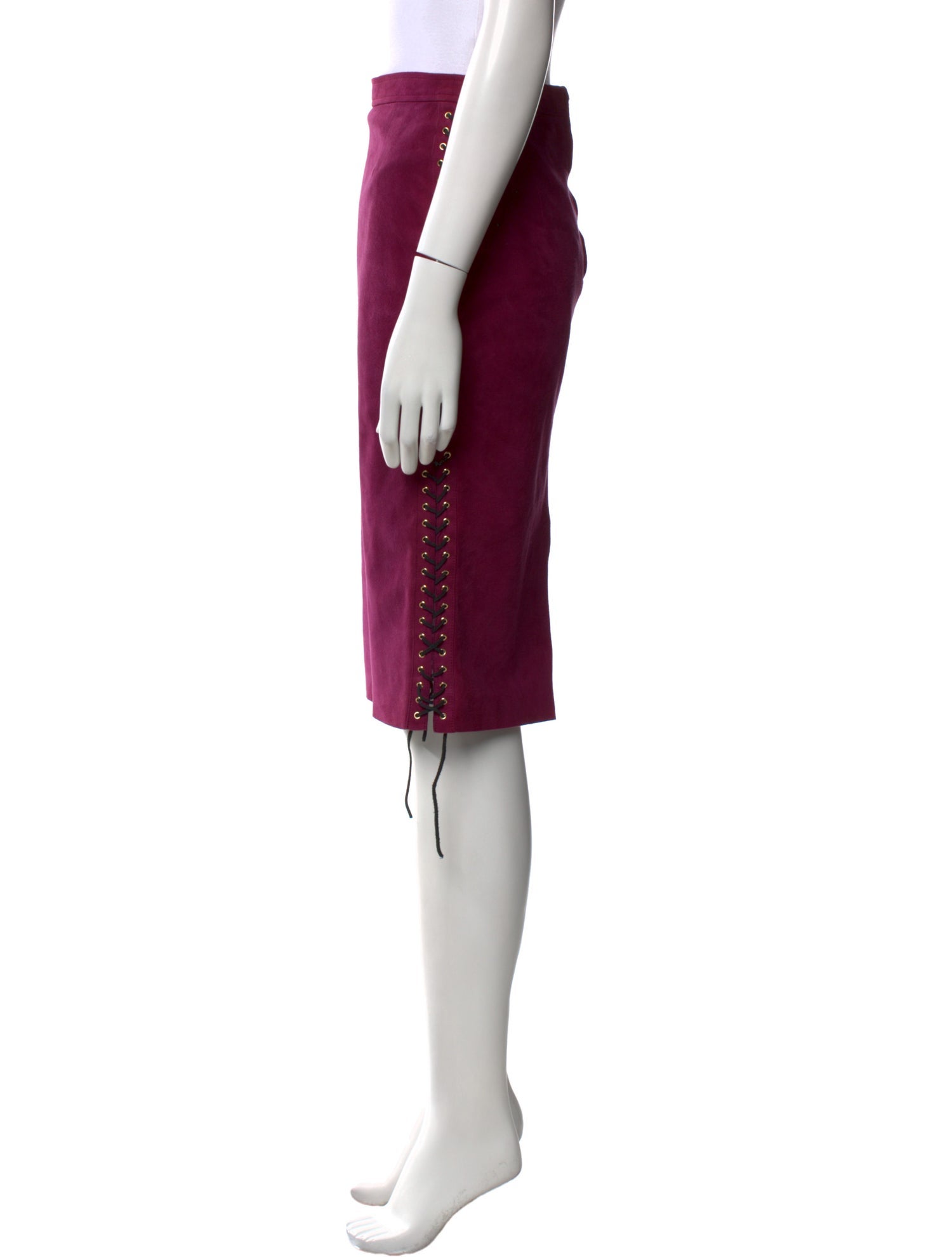 Emilio Pucci Lambskin Knee-Length Skirt