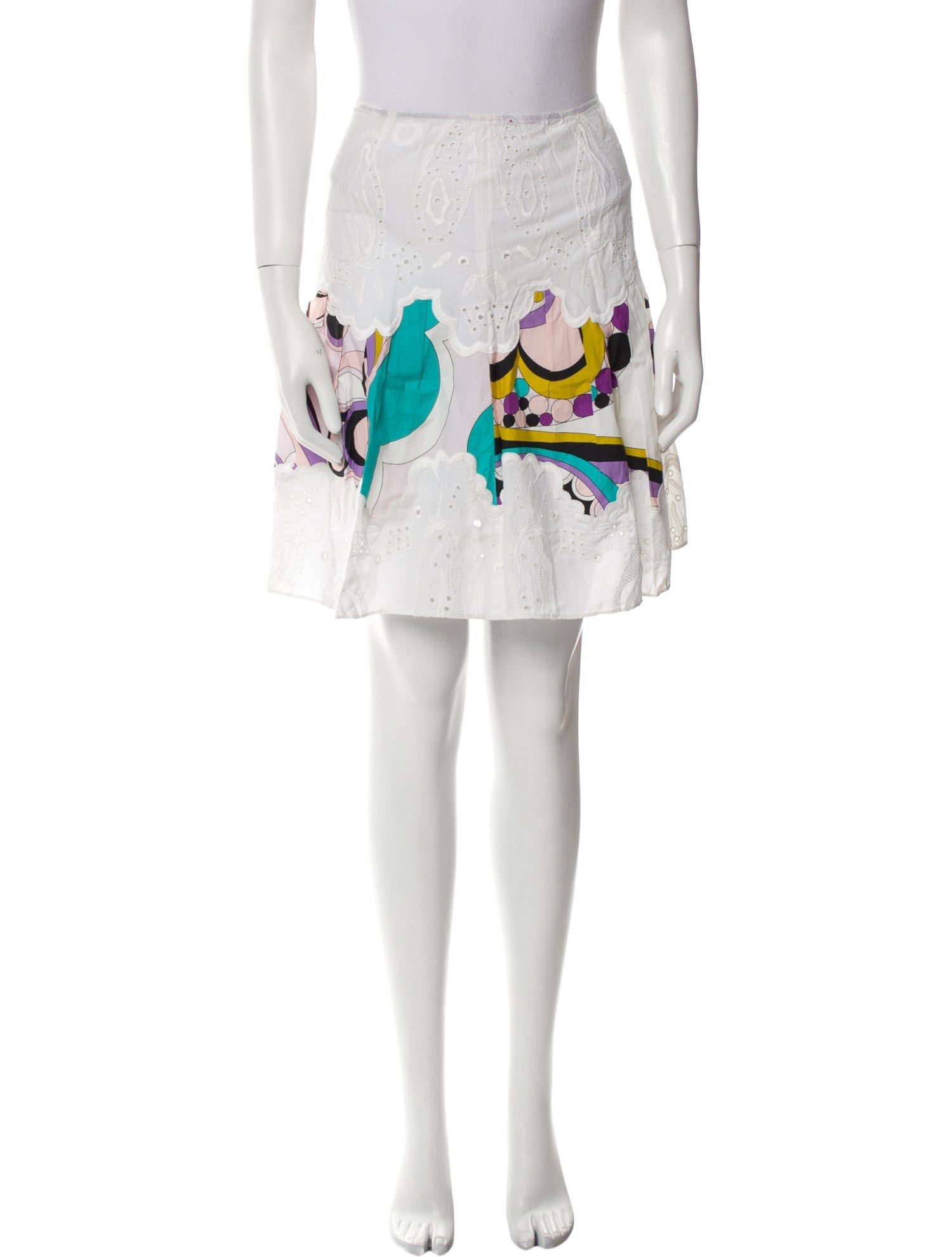 Emilio Pucci Lace Pattern Mini Skirt