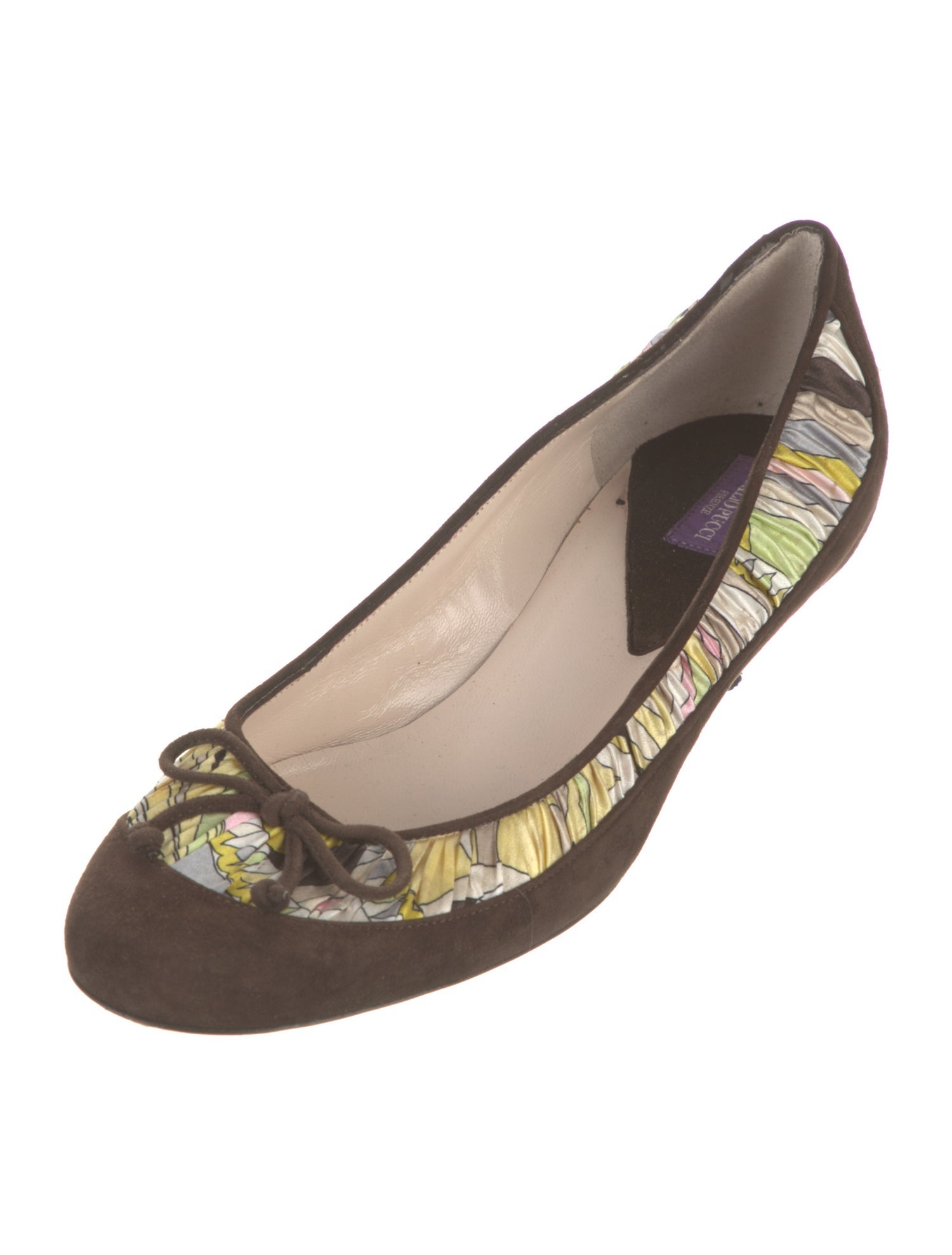 Emilio Pucci Suede Printed Pumps