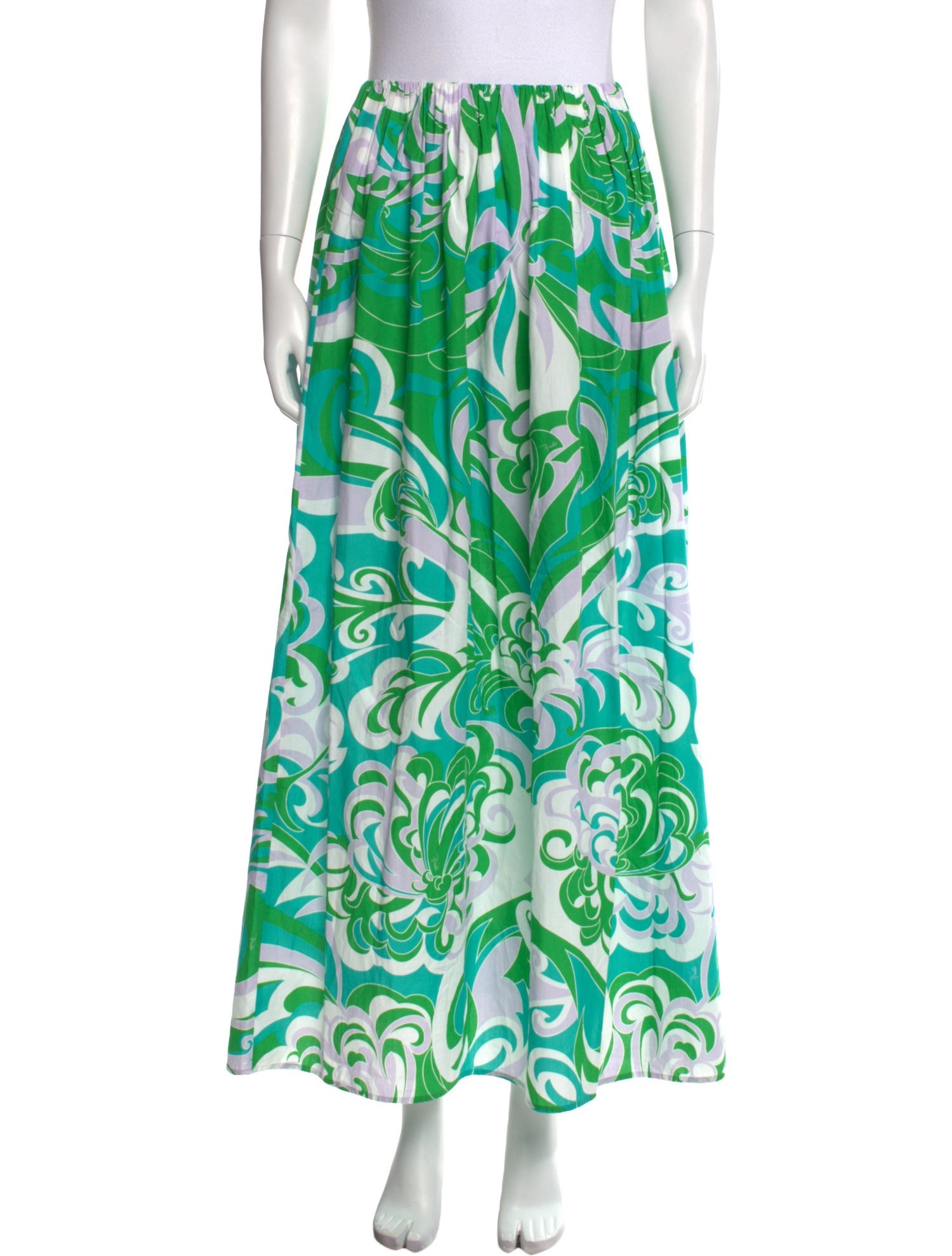 Emilio Pucci Floral Print Midi Length Skirt