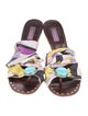 Emilio Pucci Satin Printed Gladiator Sandals