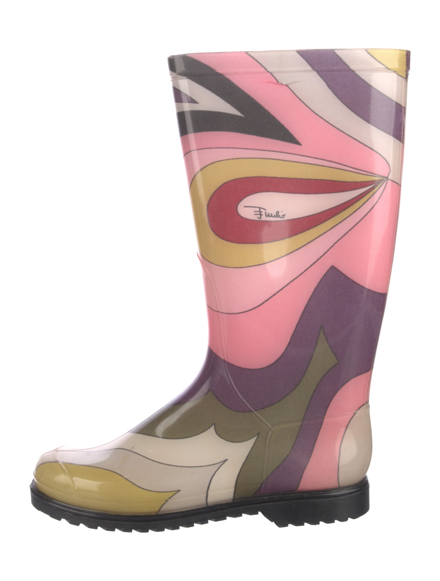 Emilio Pucci Rubber Printed Rain Boots