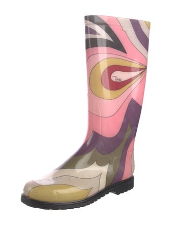 Emilio Pucci Rubber Printed Rain Boots