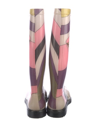 Emilio Pucci Rubber Printed Rain Boots