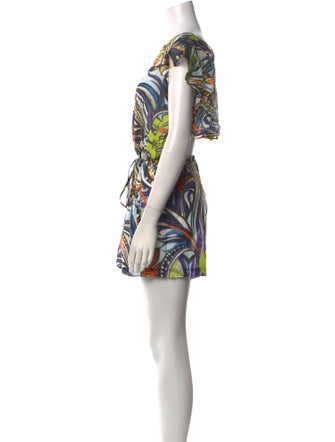 Emilio Pucci Printed Scoop Neck Romper
