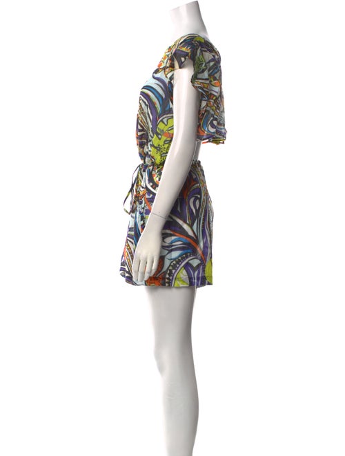 Emilio Pucci Printed Scoop Neck Romper